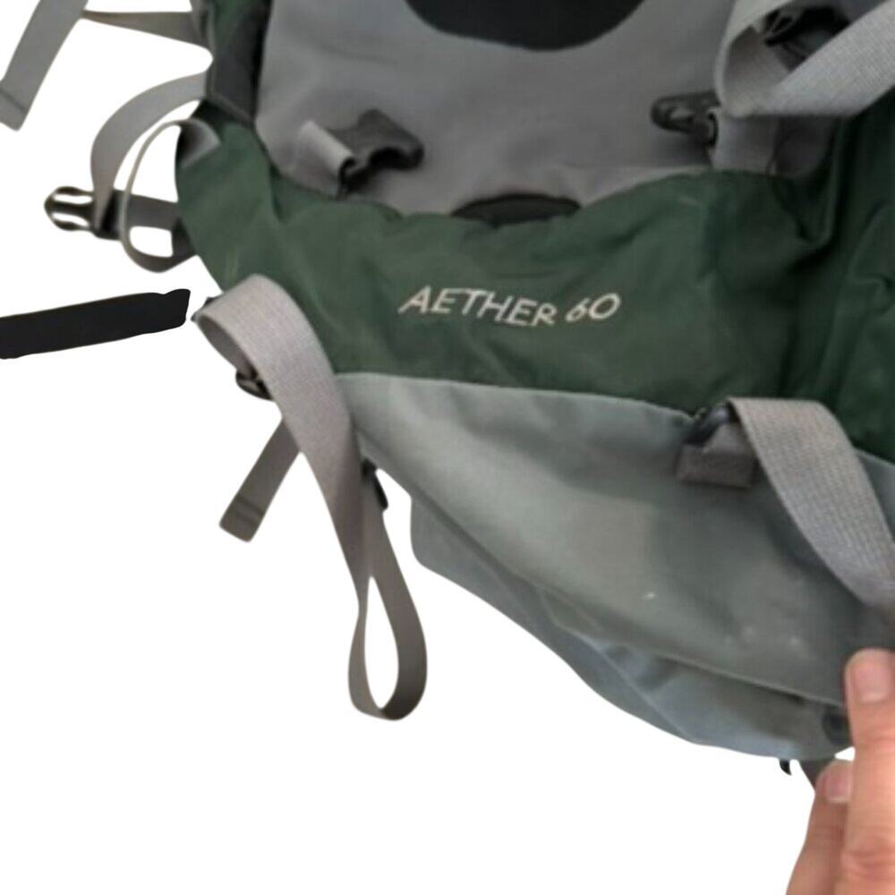 Osprey Aether AG 60 Backpack Men's S/M Adirondack Green Anti-Gravity 60L - Picture 4 of 4